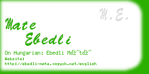 mate ebedli business card